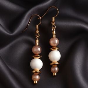 Elegant Gold tone Colorful Beaded Drop Dangle Earrings - Women's Fashion Jewelry
